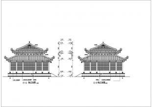 【建筑设计施工图】某地重檐歇山顶九脊殿古建建筑设计施工图_土木在线