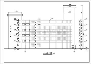 湖北某地五层框架结构小学建筑设计方案图
