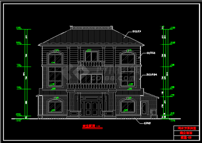 别墅设计方案施工CAD建筑平立面图解析