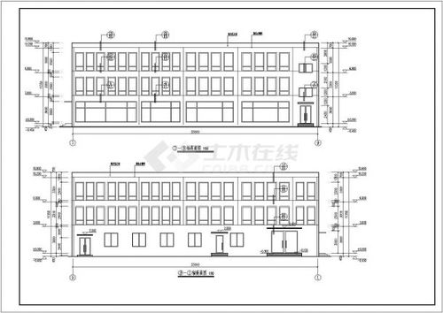 南方某地区三层办公楼建筑设计方案图纸