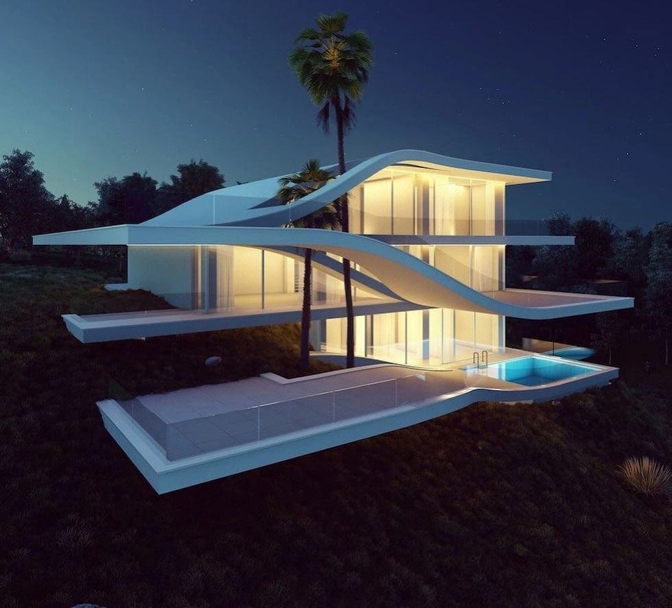 打造自然与艺术的完美融合 探索超美的流线型独立屋建筑设计