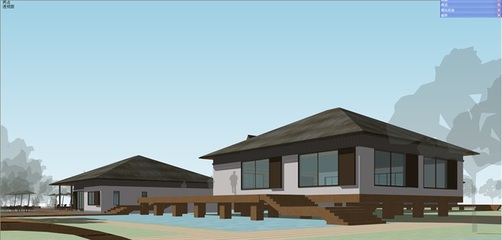 东南亚式坡屋顶度假会所俱乐部建筑设计解析